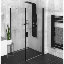 ZOOM BLACK Kabina prysznicowa narożna kwadratowa 80x80x200 cm ZL1280BZL3280B