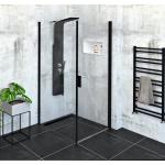 ZOOM BLACK Kabina prysznicowa narożna prostokątna 80x90x200 cm ZL1280BZL3290B