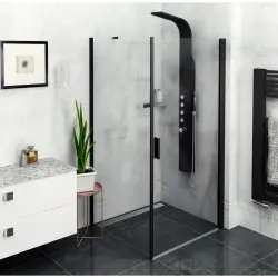 ZOOM BLACK Kabina prysznicowa narożna prostokątna 90x80x200 cm ZL1290BZL3280B