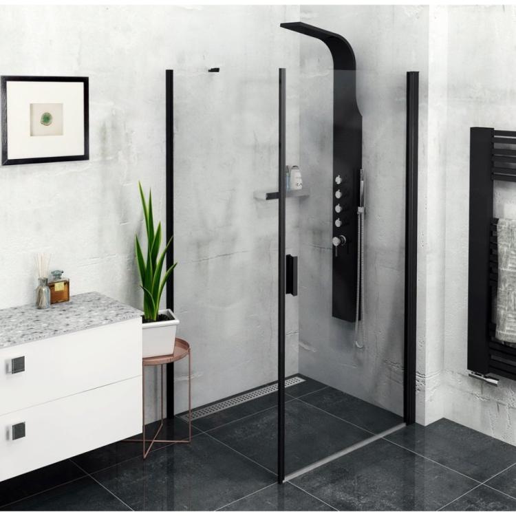ZOOM BLACK Kabina prysznicowa narożna prostokątna 90x80x200 cm ZL1290BZL3280B