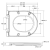 SISTEMA A deska WC, SLIM, Soft Close, Easy Take, biała 40KF0200I rysunek techniczny