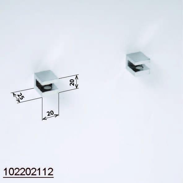 ASOFFI Uchwyty półki szklanej 102202112, wymiary