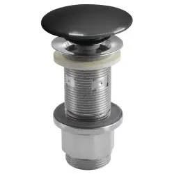 Korek umywalkowy 5/4'', klik-klak, betonowy grzybek, 10-80 mm, antracyt półpołysk AS916