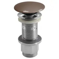 Korek umywalkowy 5/4'', klik-klak, betonowy grzybek, 10-80 mm, ciemnobrązowy półpołysk  AS915