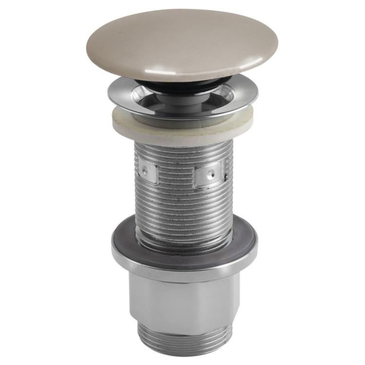 Korek umywalkowy 5/4'', klik-klak, betonowy grzybek, 10-80 mm, piaskowy półpołysk AS914