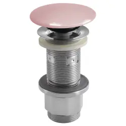 Korek umywalkowy 5/4'', klik-klak, betonowy grzybek, 10-80 mm, różowy półpołysk AS921