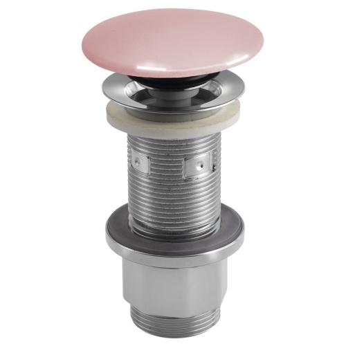 Korek umywalkowy 5/4'', klik-klak, betonowy grzybek, 10-80 mm, różowy półpołysk AS921