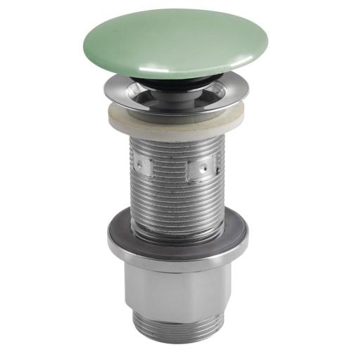 Korek umywalkowy 5/4'', klik-klak, betonowy grzybek, 10-80 mm, zielony półpołysk AS923