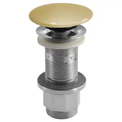 Korek umywalkowy 5/4'', klik-klak, betonowy grzybek, 10-80 mm, żółty półpołysk AS922