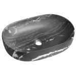 CALEO umywalka ceramiczna nablatowa, 60x42x14 cm, carnico marmor CA590CM