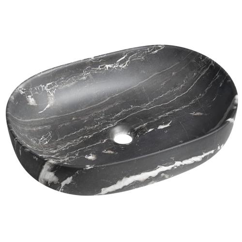 CALEO umywalka ceramiczna nablatowa, 60x42x14 cm, carnico marmor CA590CM