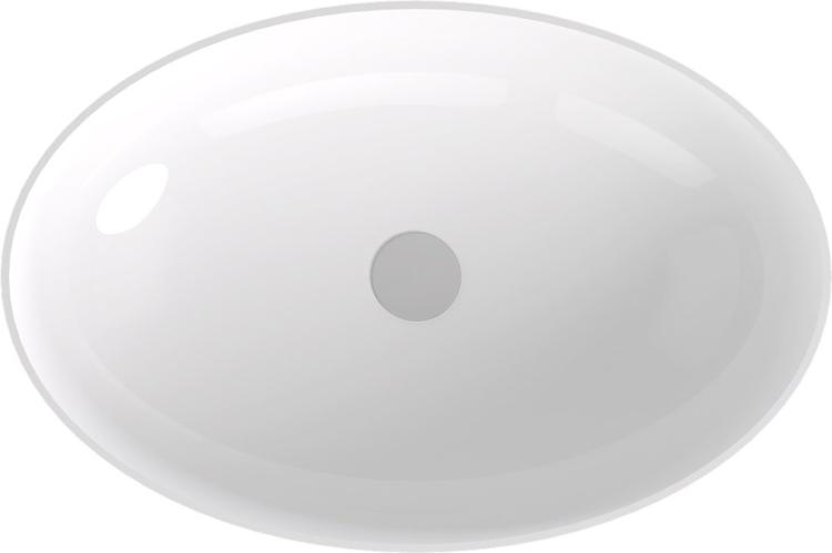BANERA OVAL umywalka kompozytowa nablatowa, 60x40cm, biały 14397 z góry