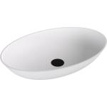 BANERA OVAL umywalka kompozytowa nablatowa, 60x40 cm, biały mat 14397MAT