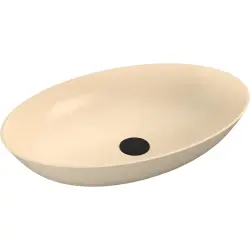 BANERA OVAL umywalka kompozytowa nablatowa, 60x40 cm, beż mat 14397.81