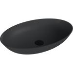 BANERA OVAL umywalka kompozytowa nablatowa, 60x40 cm, antracyt mat  14397.51