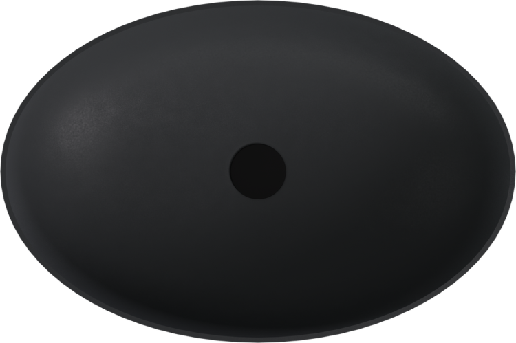 BANERA OVAL umywalka kompozytowa nablatowa, 60x40cm, antracyt mat 14397.51 z góry