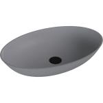 BANERA OVAL umywalka kompozytowa nablatowa, 60x40 cm, szary mat 14397.31