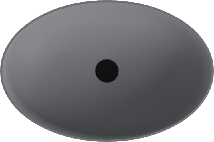 BANERA OVAL umywalka kompozytowa nablatowa, 60x40cm, szary mat 14397.31 z góry