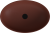 BANERA OVAL umywalka kompozytowa nablatowa, 60x40cm, brązowy mat 14397.71 z góry