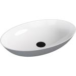 BANERA OVAL umywalka kompozytowa nablatowa, 60x40cm, biały/szary mat 14397.32