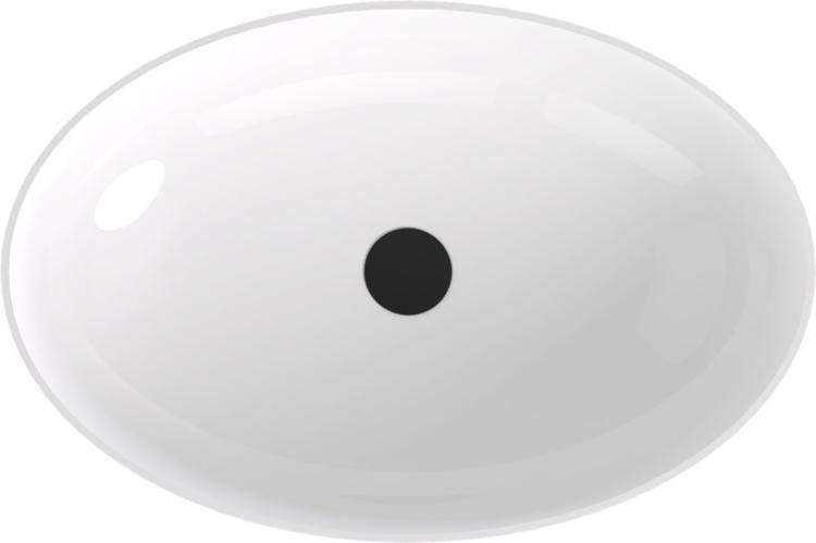BANERA OVAL umywalka kompozytowa nablatowa, 60x40cm, biały/szary mat 14397.32 z góry