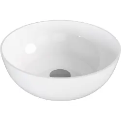 BANERA ROUND umywalka kompozytowa nablatowa, średnica 39 cm, biały 14337