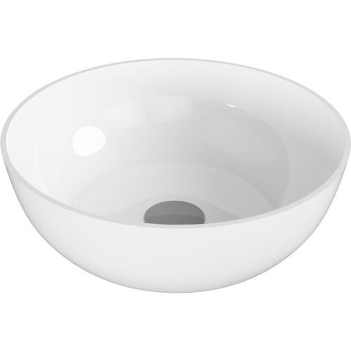 BANERA ROUND umywalka kompozytowa nablatowa, średnica 39 cm, biały 14337