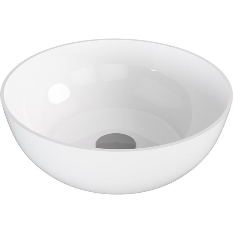 BANERA ROUND umywalka kompozytowa nablatowa, średnica 39 cm, biały 14337