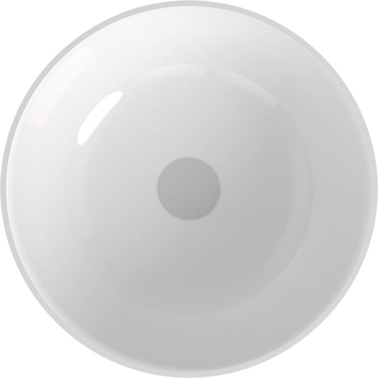 BANERA ROUND umywalka kompozytowa nablatowa, średnica 39 cm, biały 14337 z góry