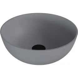 BANERA ROUND umywalka kompozytowa nablatowa, średnica 39 cm, szary mat 14337.31