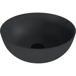 BANERA ROUND umywalka kompozytowa nablatowa, średnica 39 cm, antracyt mat 14337.51