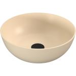BANERA ROUND umywalka kompozytowa nablatowa, średnica 39 cm, beż mat 14337.81