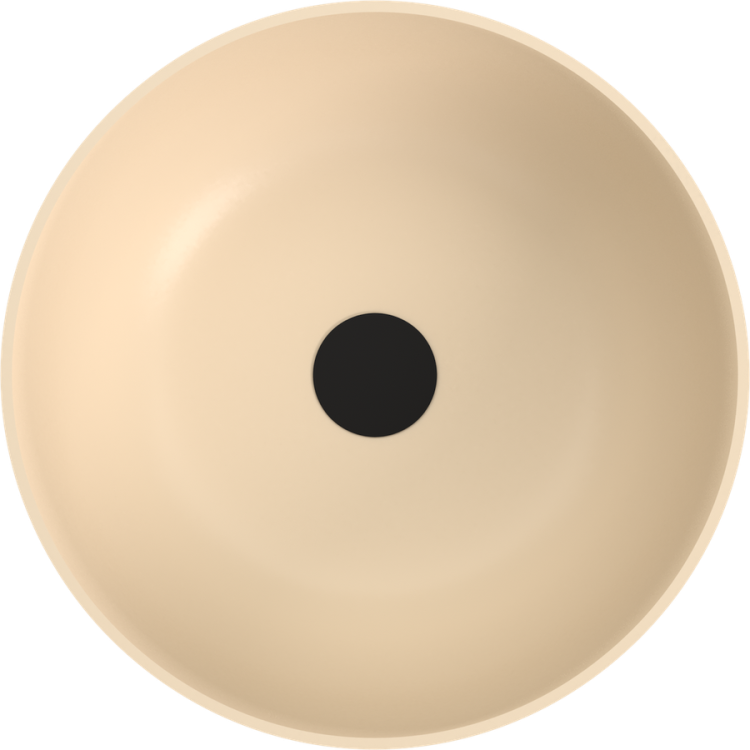BANERA ROUND umywalka kompozytowa nablatowa, średnica 39 cm, beż mat 14337.81 z góry