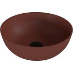 BANERA ROUND umywalka kompozytowa nablatowa, średnica 39 cm, brązowy  mat 14337.71