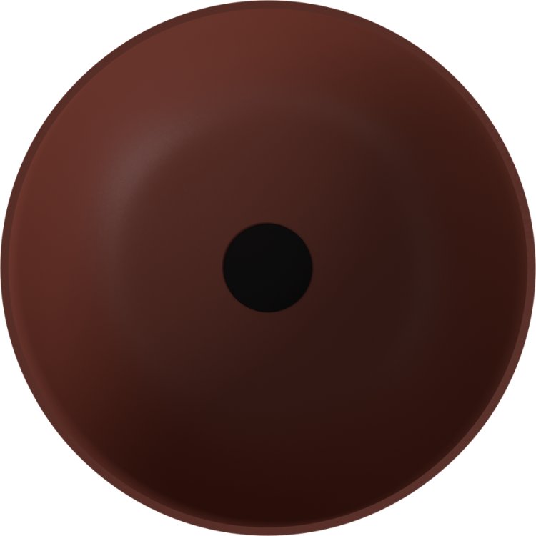 BANERA ROUND umywalka kompozytowa nablatowa, średnica 39 cm, brązowy mat 14337.71 z góry