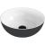 BANERA ROUND umywalka kompozytowa nablatowa, średnica 39 cm, biały/antracyt mat 14337.52