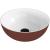 BANERA ROUND umywalka kompozytowa nablatowa, średnica 39 cm, biały/brązowy mat 14337.72