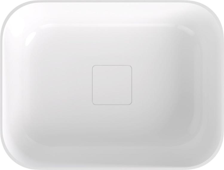 BANERA SQUARE umywalka kompozytowa nablatowa, 50x36 cm, biały 14596 z góry