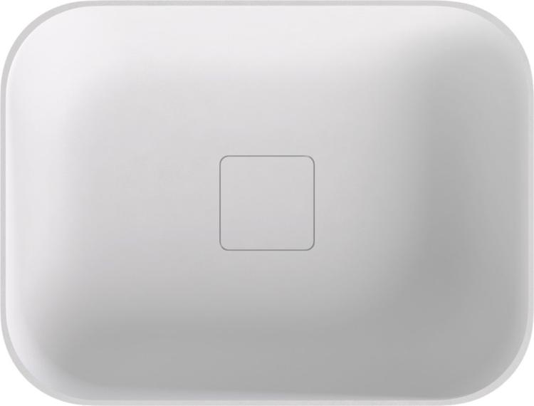 BANERA SQUARE umywalka kompozytowa nablatowa, 50x36 cm, biały mat 14596MAT z góry