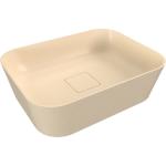 BANERA SQUARE umywalka kompozytowa nablatowa, 50x36 cm, beż mat 14596.81