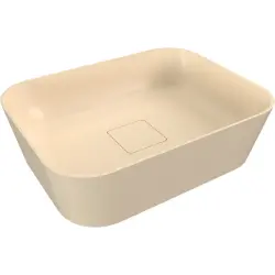 BANERA SQUARE umywalka kompozytowa nablatowa, 50x36 cm, beż mat 14596.81