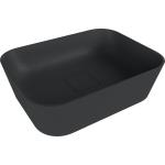 BANERA SQUARE umywalka kompozytowa nablatowa, 50x36 cm, antracyt mat 14596.51