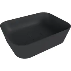 BANERA SQUARE umywalka kompozytowa nablatowa, 50x36 cm, antracyt mat 14596.51