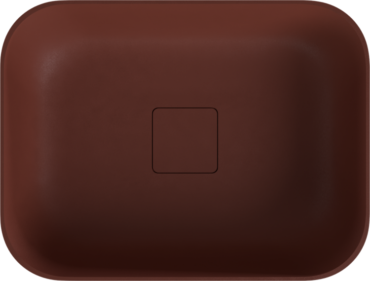 BANERA SQUARE umywalka kompozytowa nablatowa, 50x36 cm, brązowy mat 14596.71 z góry