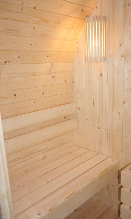 ISLAND L Sauna zewnętrzna ogrodowa 2 osobowa sucha Fińska świerk termiczny F90120 ławka