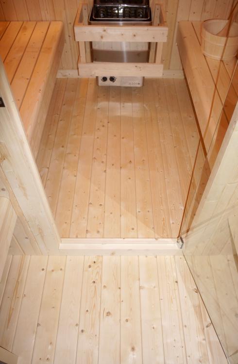 ISLAND XL Sauna zewnętrzna ogrodowa 4 osobowa sucha Fińska świerk  F90220 korytarz