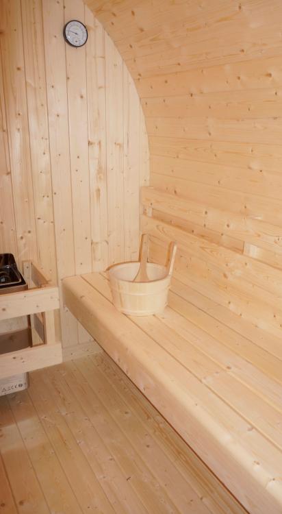 ISLAND XL Sauna zewnętrzna ogrodowa 4 osobowa sucha Fińska świerk  F90220 ławki