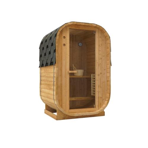 LINDHOLM Sauna zewnętrzna ogrodowa 1- 2 osobowa sucha Fińska w kształcie beczki świerk F60120