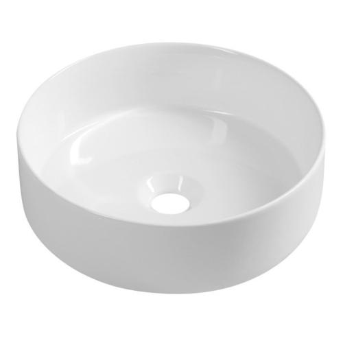 INFINITY ROUND umywalka ceramiczna nablatowa, Ø36x 12cm, biała 10NF65036