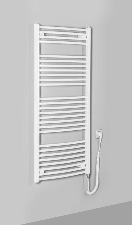 ORBIT-E grzejnik elektryczny 600x1320 mm, 600 W, biały ILEO36T na ścianie